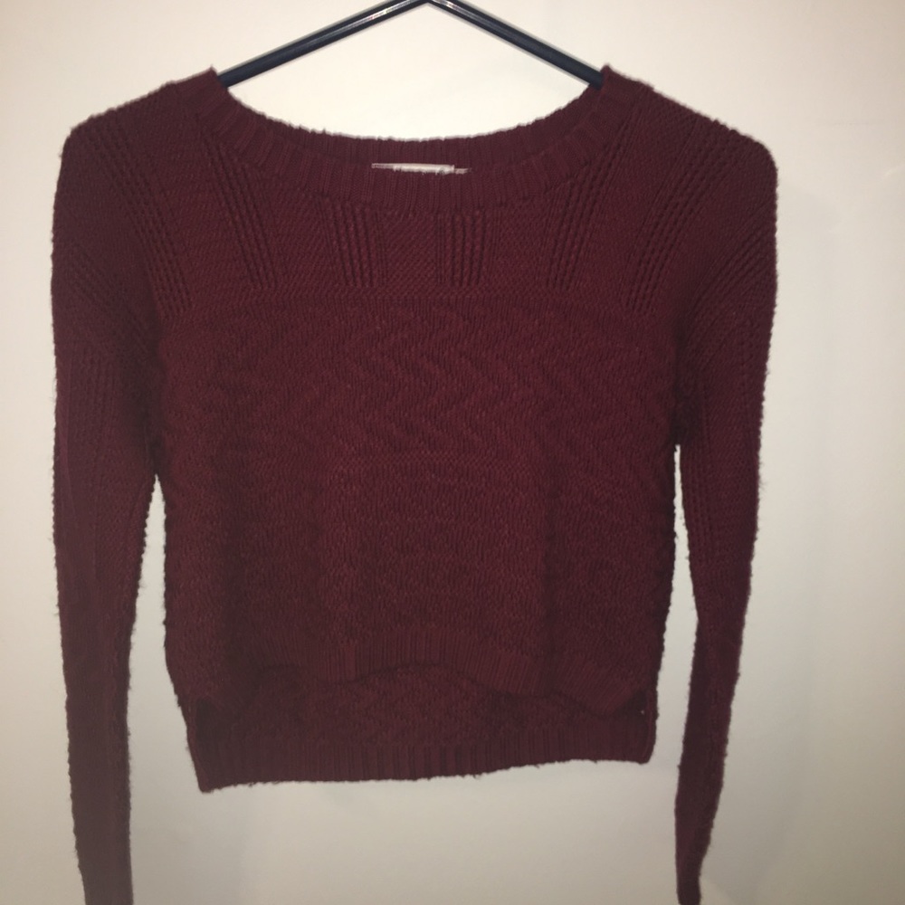 Maroon crop sweater